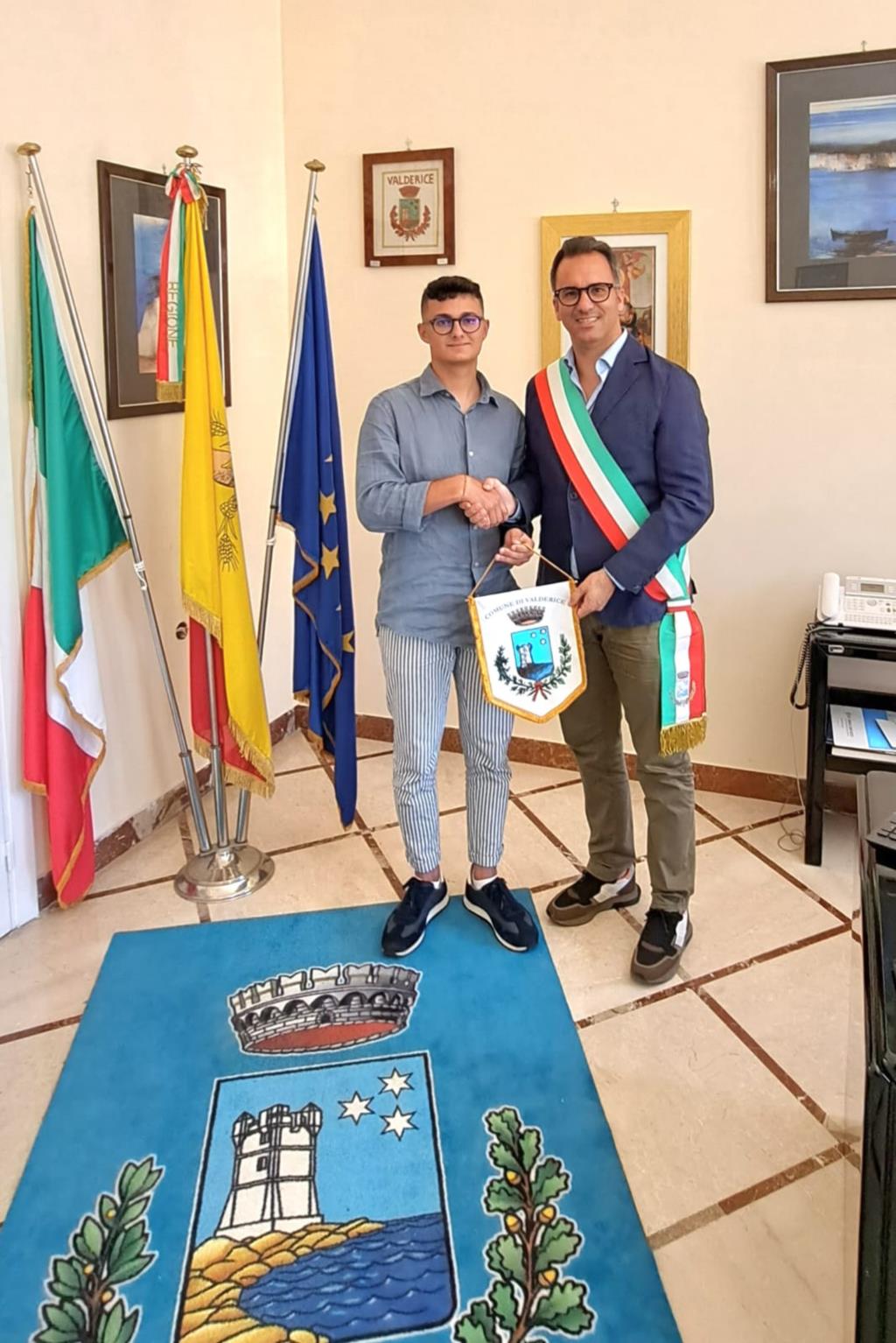 Valderice, oggi a palazzo municipale il giovane Gabriele Barraco