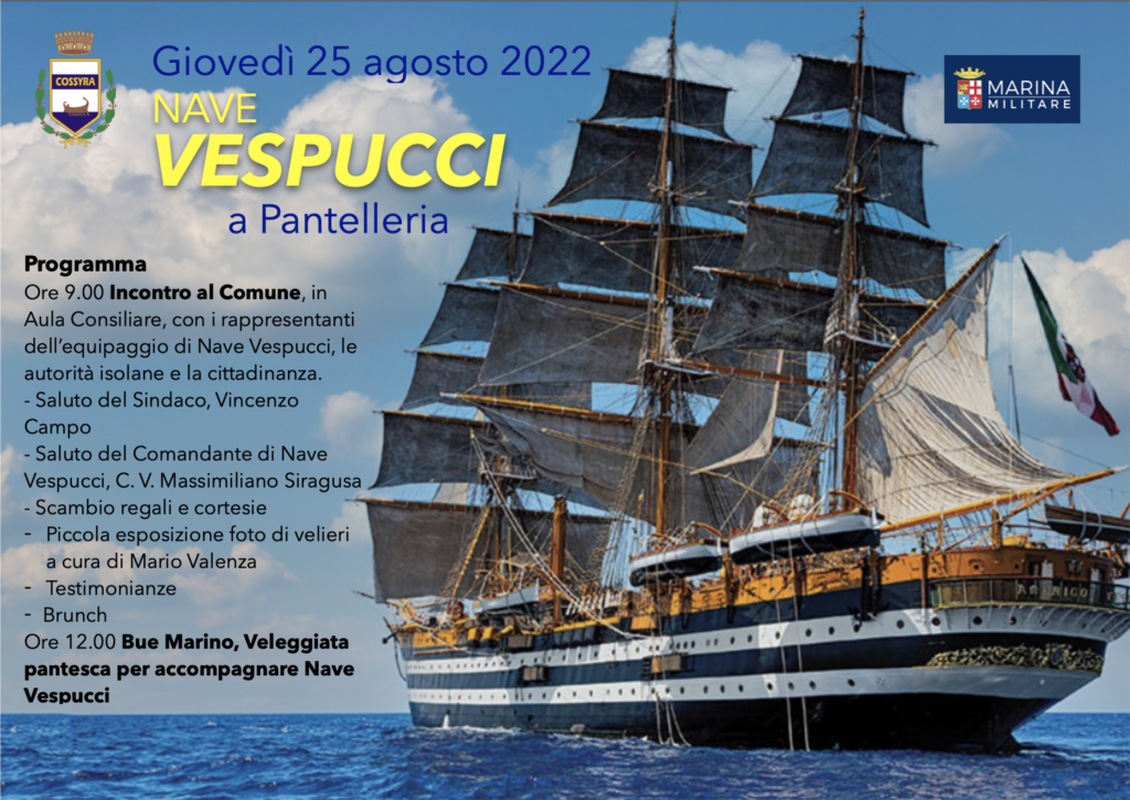 La nave Vespucci a Pantelleria