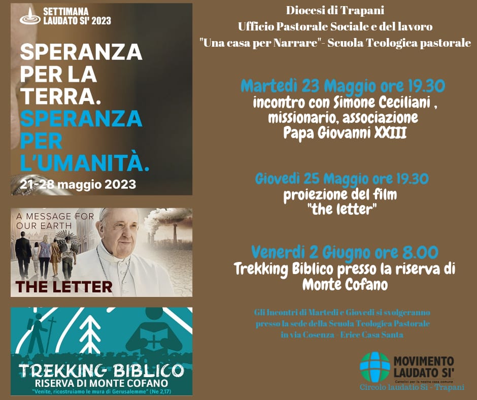 Settimana Laudato sì: incontri, proiezioni e trekking biblico