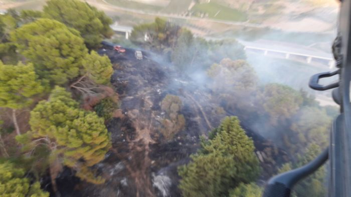 Incendio a Santa Ninfa, impegnato un elicottero dell'82° centro CSAR